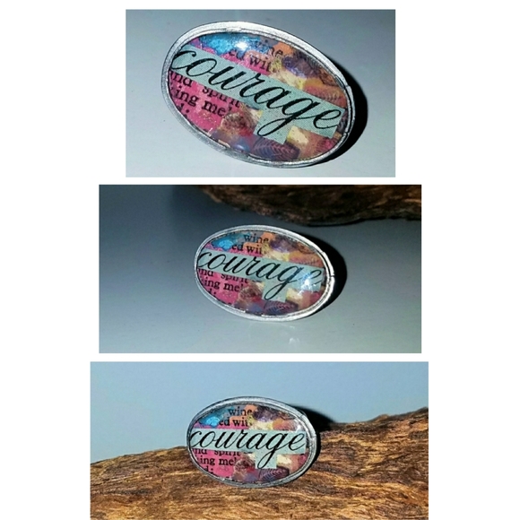 2 Artist Handmade Rings Adjustable Inspirational - Picture 4 of 8